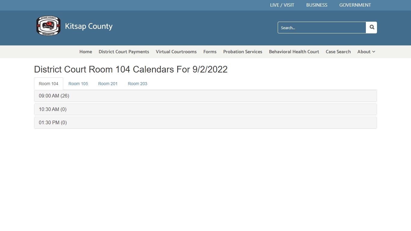 eCourtCalendar - Kitsap County, Washington